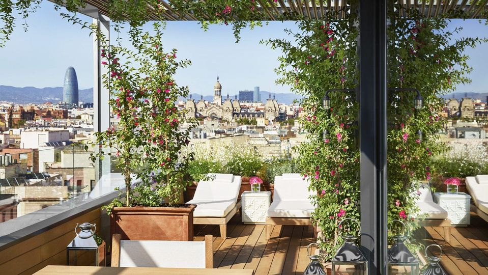 A lounge with a view at Edition, Barcelona.
