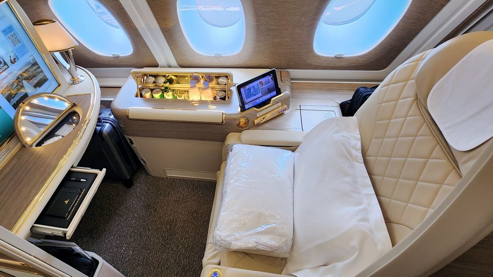 Emirates A380 first class.