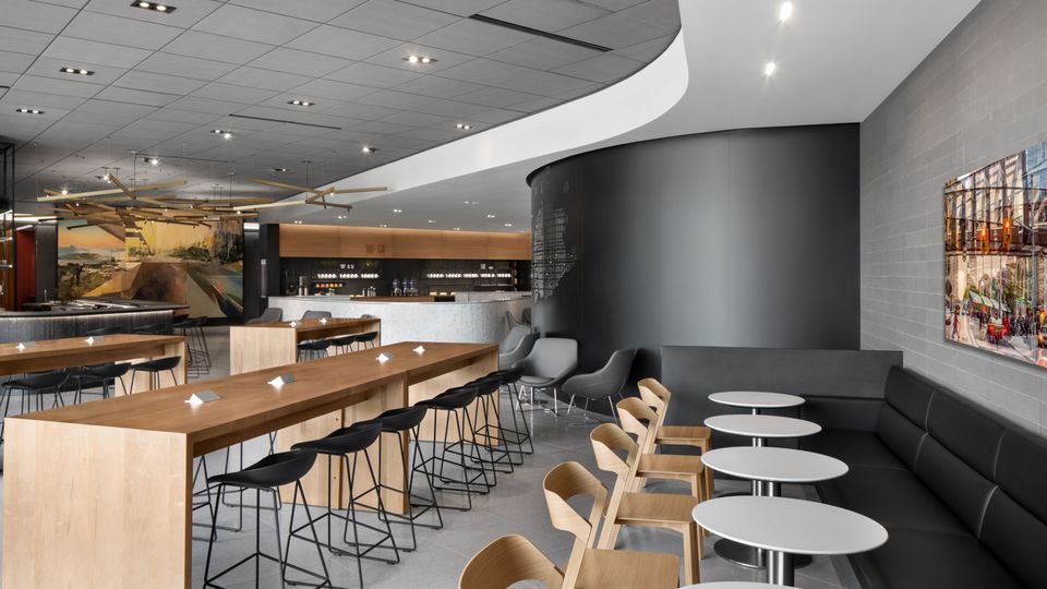 The Air Canada Cafe lounge concept, seen here at Toronto.