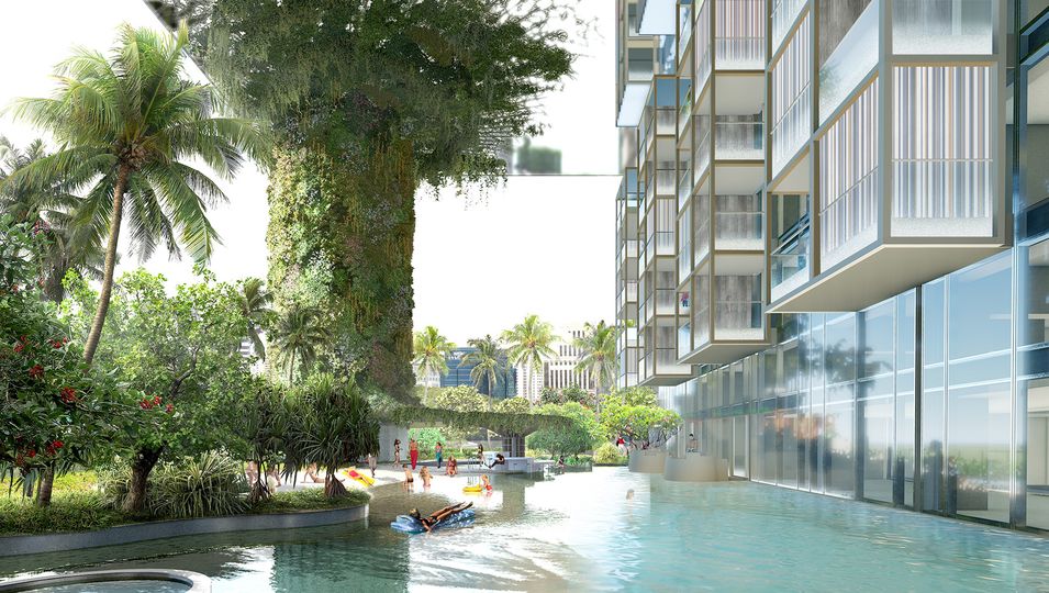 The Beach Club pool on level 5.