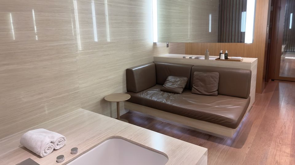 The Cabana bath suites at Cathay Pacific's The Wing first class lounge.