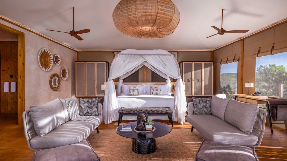 Slip into relaxation in the Deluxe Tent.