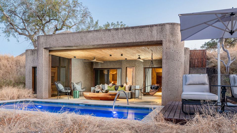A luxury suite at Earth Lodge.