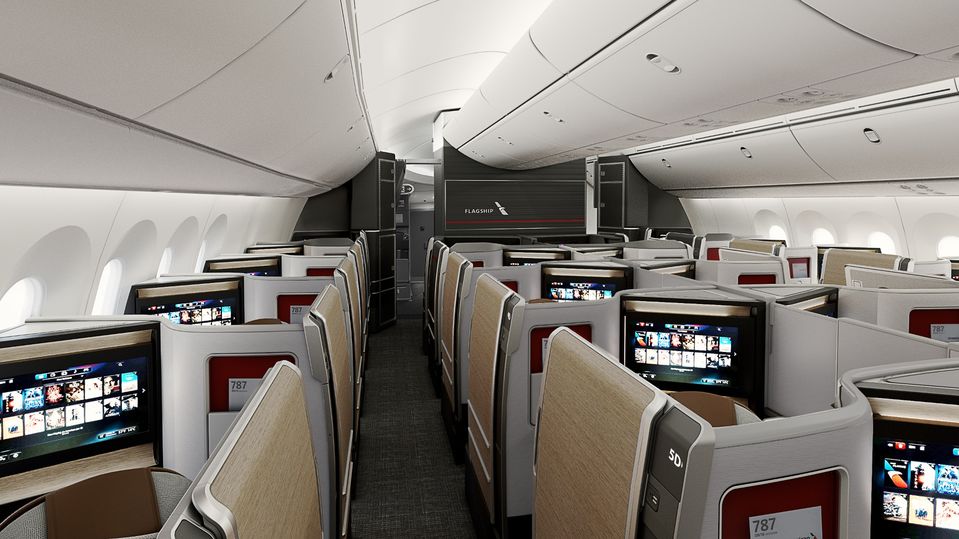 American Airlines' new Boeing 787 Flagship Suites business class.