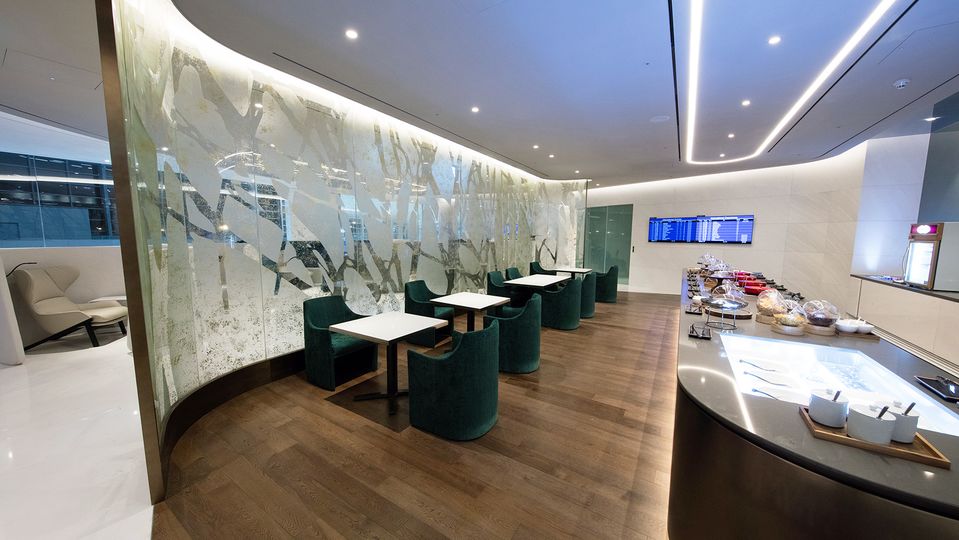 The First Class Lounge is reserved for the airline's most well-heeled travellers.