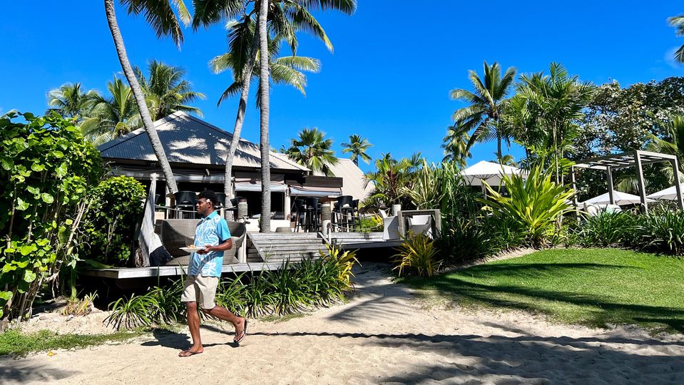 Reef Restaurant is also home to one of the resort's two main pools.