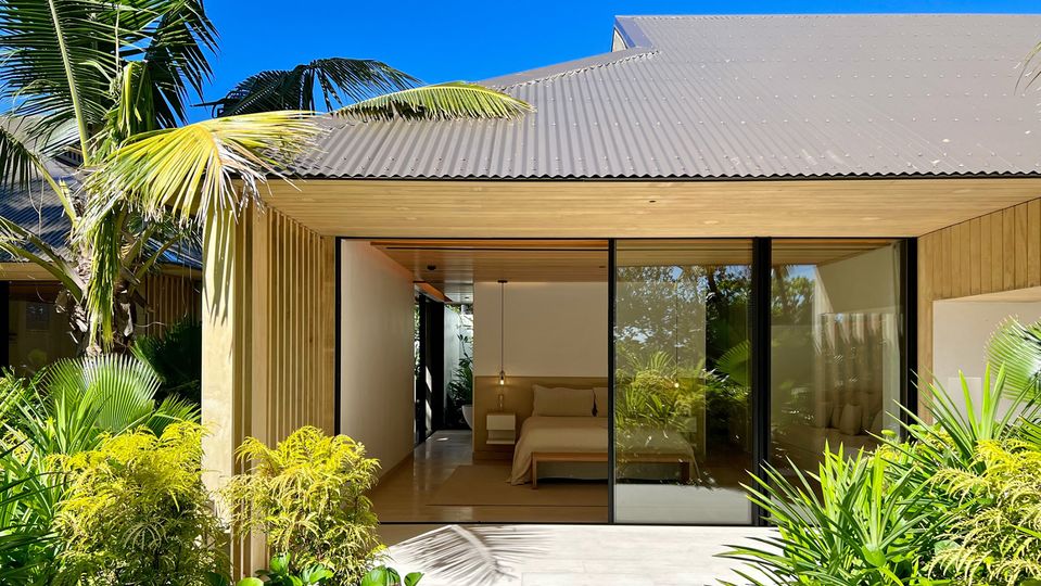 Sliding doors allow you to bring the outside in.