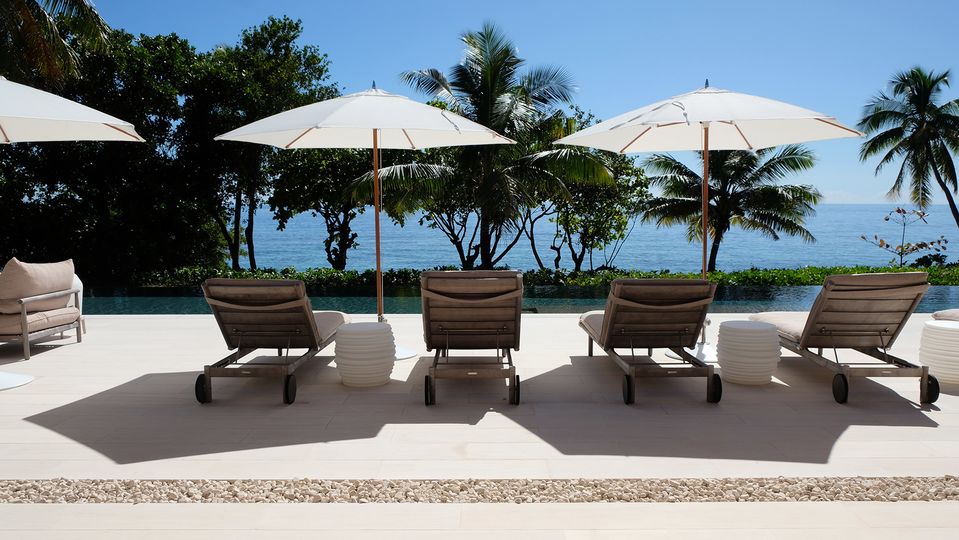 There's no jostling for pool lounges here, with plenty to go around.