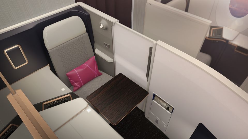 Malaysia Airlines' original A350 first class, later rebranded as Business Suites.