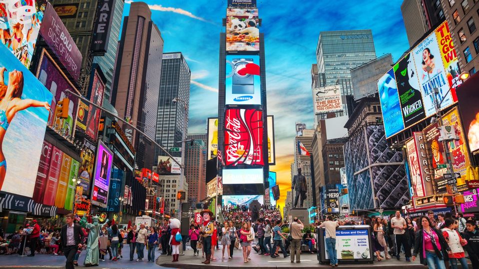 New York's perennial tourist favourite, Times Square.