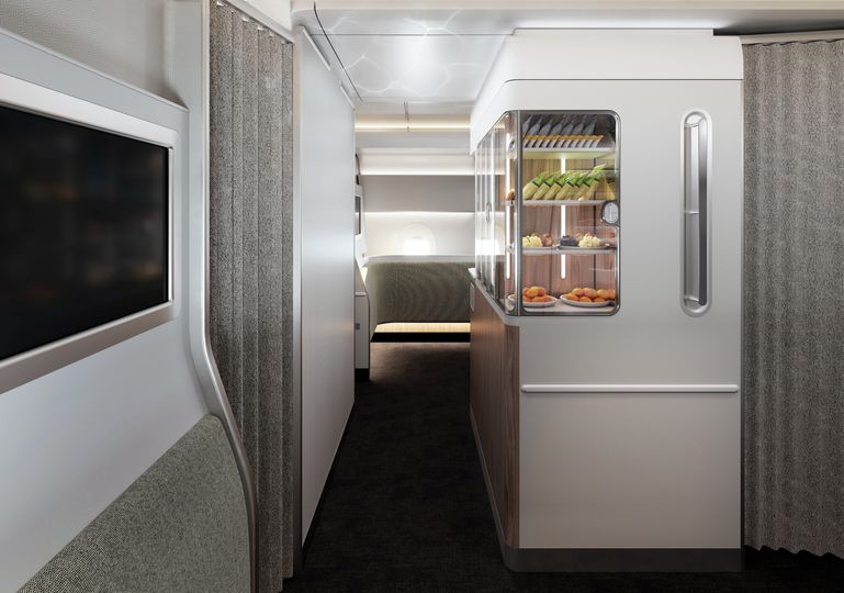The Qantas A350 Wellbeing Zone.