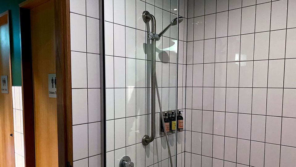 Shower access can be arranged at the front desk.