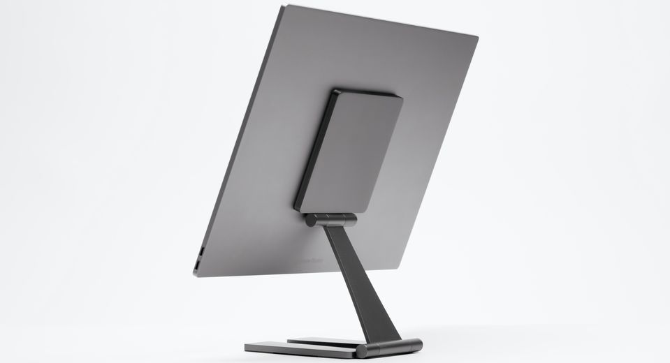 The adjustable Espresso display stand boasts a smart design and compact footprint.