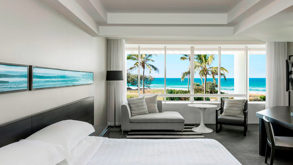 Wake up to the waves in the ocean view room.