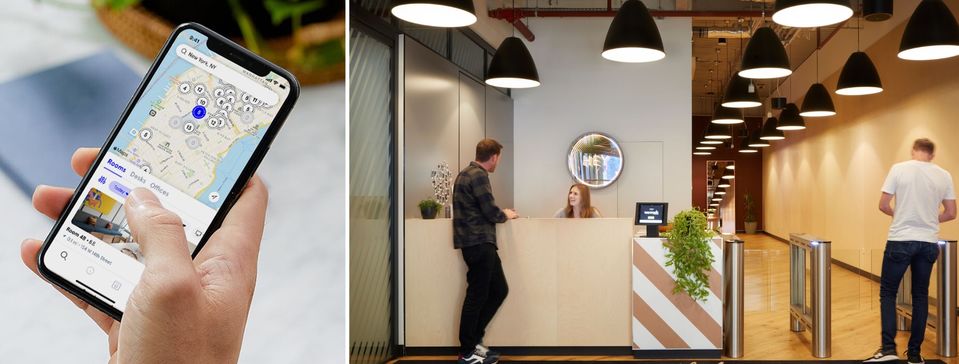 WeWork is also trialling a 'digital wallet' version of its physical keycard.