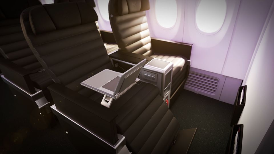 As with its other 737s, the MAX has two rows of four seats in business.