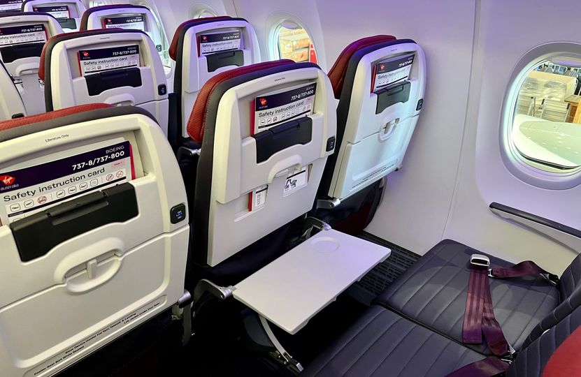 Hurrah! USB power for every Virgin Australia 737 economy passenger.