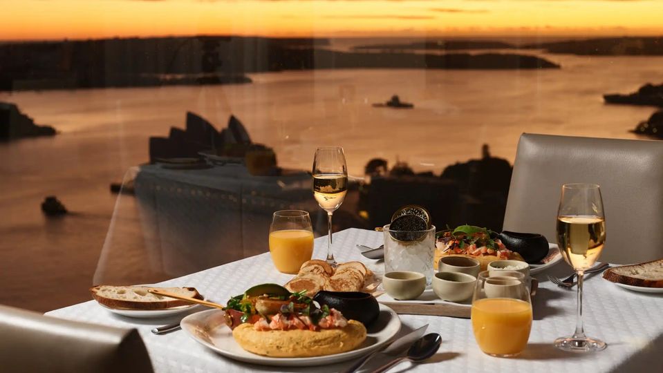 Enjoy breakfast with a view at Shangri-La Sydney's Altitude Restaurant.