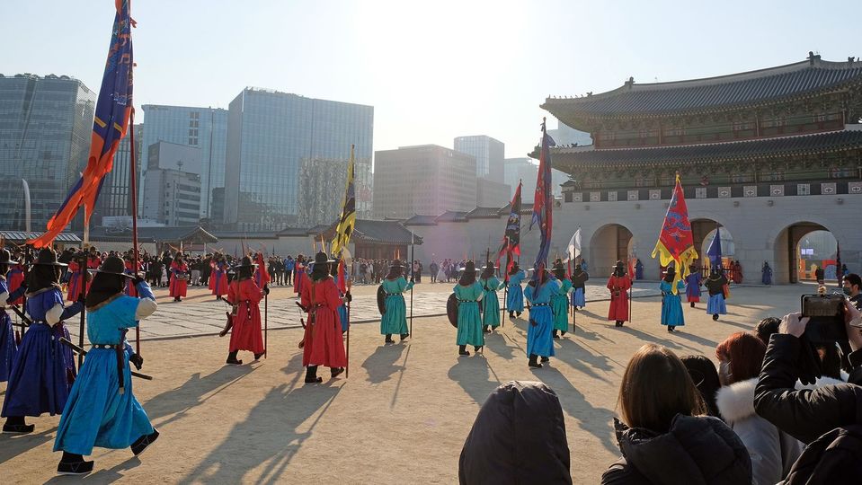 The changing of the guard at Gyeongbokgung Palace is essential viewing.