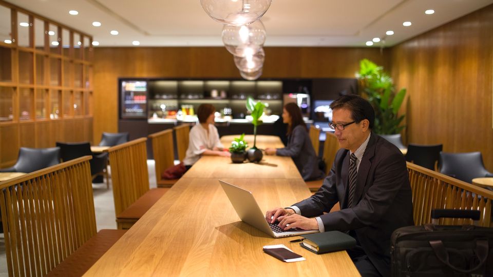 Cathay Pacific's Taipei Lounge.
