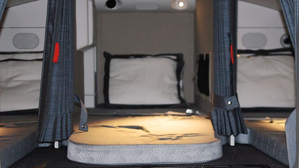 The crew rest area of the Airbus A350.