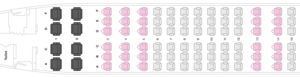 The 737 MAX 8 has the same exit rows, though Row 3 is decidedly roomier.