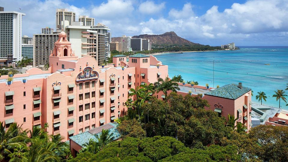 The pink-hued Royal Hawaiian is a quintessential Waikiki escape.. Marriott Bonvoy