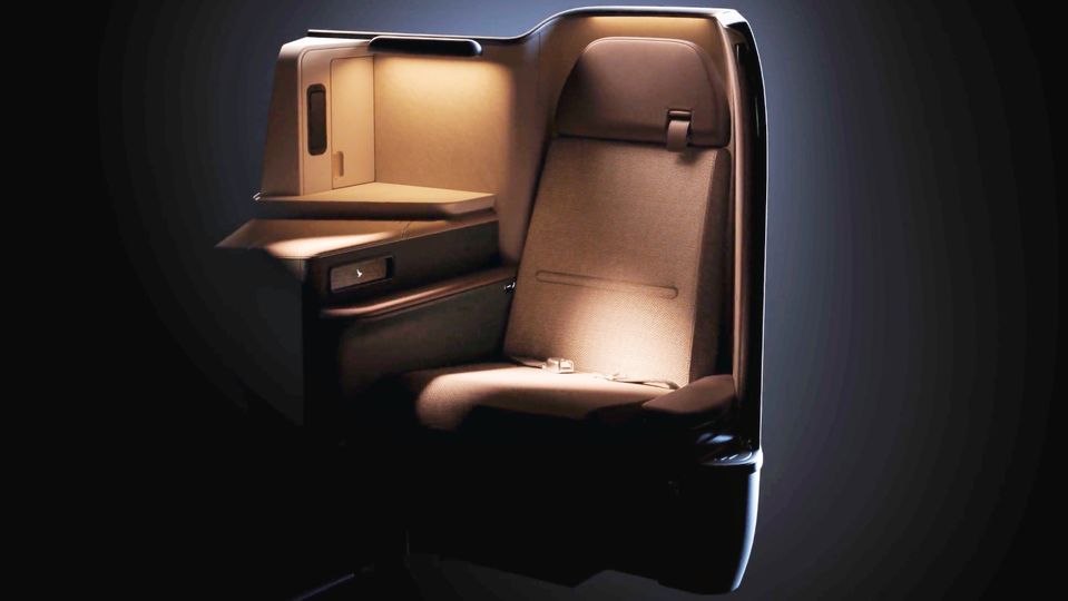 Cathay Pacific's next-gen Boeing 777 'Aria' business class suite.