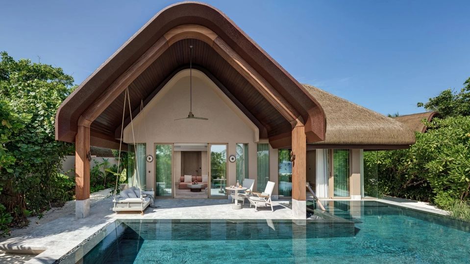 Treat your body and mind in the Grand Beach Pool Villa at Joali Being.