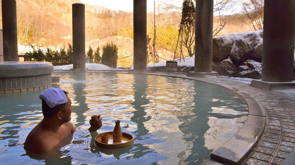 Sake and soaking make a perfect match in the winter months.