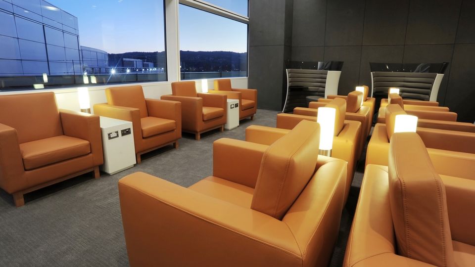 Cathay Pacific's San Francisco lounge.