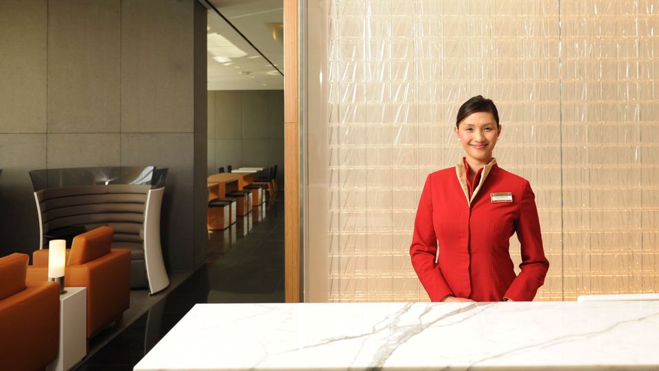 Cathay Pacific's San Francisco lounge.