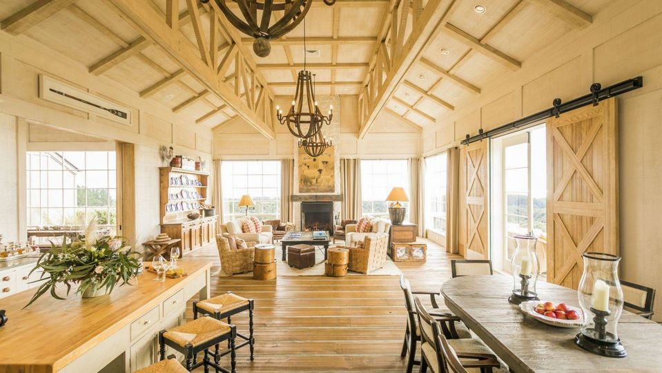 The Owner’s Cottage at The Farm at Cape Kidnappers is palatial in scale.