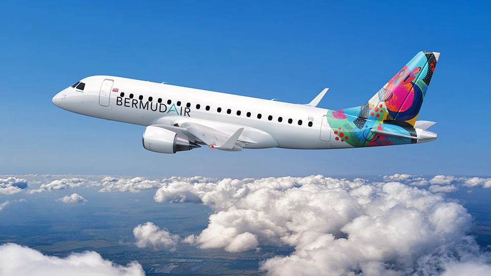BermudAir's all-business class Embraer 175.