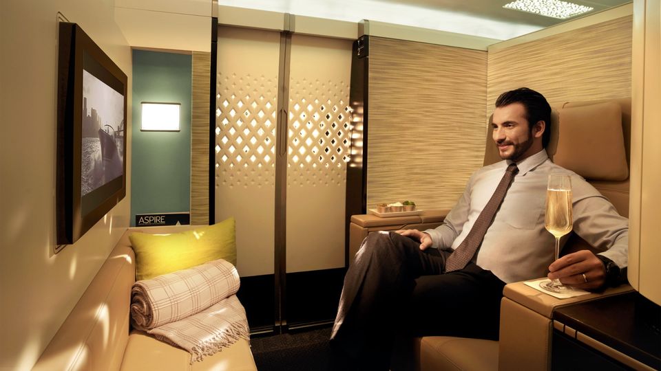 Etihad's First Class Apartment is once again in flight between London and Abu Dhabi.