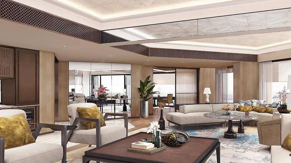 The Mandarin Oriental Singapore's four-bedroom Royal Marina Bay Penthouse.