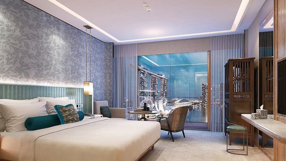 One of the Mandarin Oriental Singapore's new-look Marina Bay View Rooms.