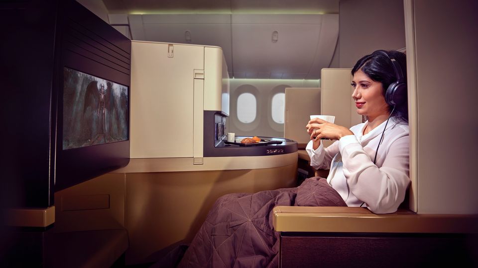 Etihad's Business Studio will see you flying in sky-high comfort.