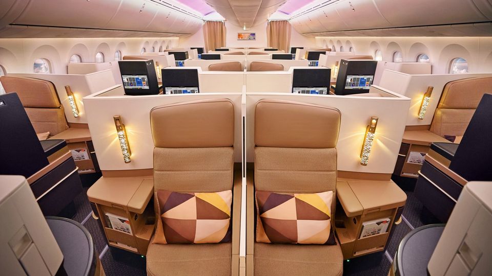 Business class on the Etihad Boeing 787.