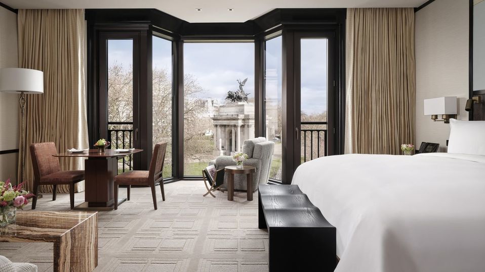 The hotel commands an enviable position overlooking Marble Arch.