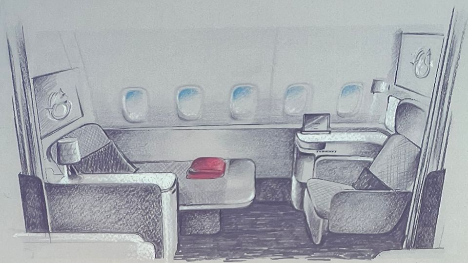 Air France’s forthcoming A350 La Premiere first class suite.