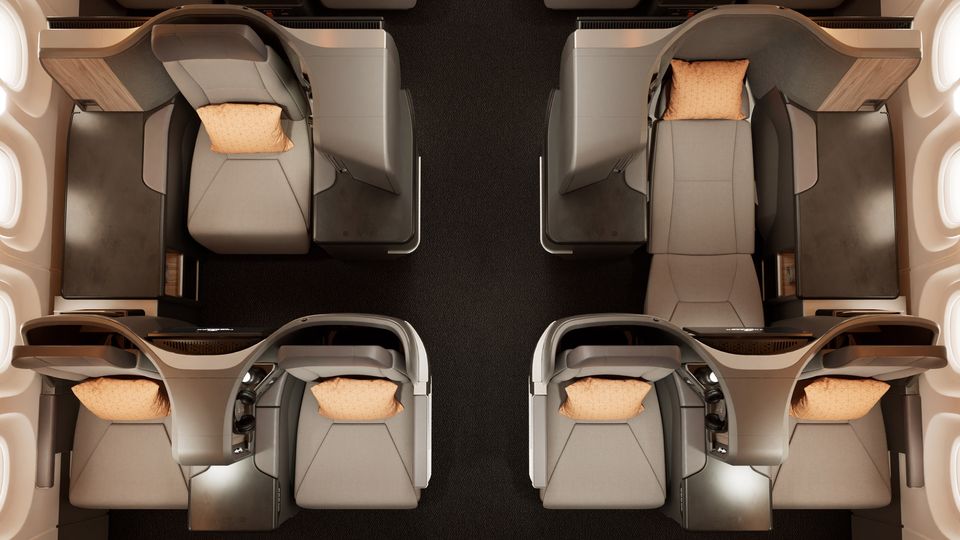 The business class throne is a unique attribute of Thomson Aero Seating's Vantage platform.