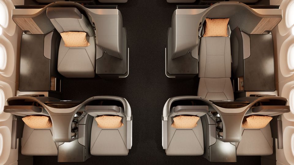 The business class throne is a unique attribute of Thomson Aero Seating's Vantage platform.