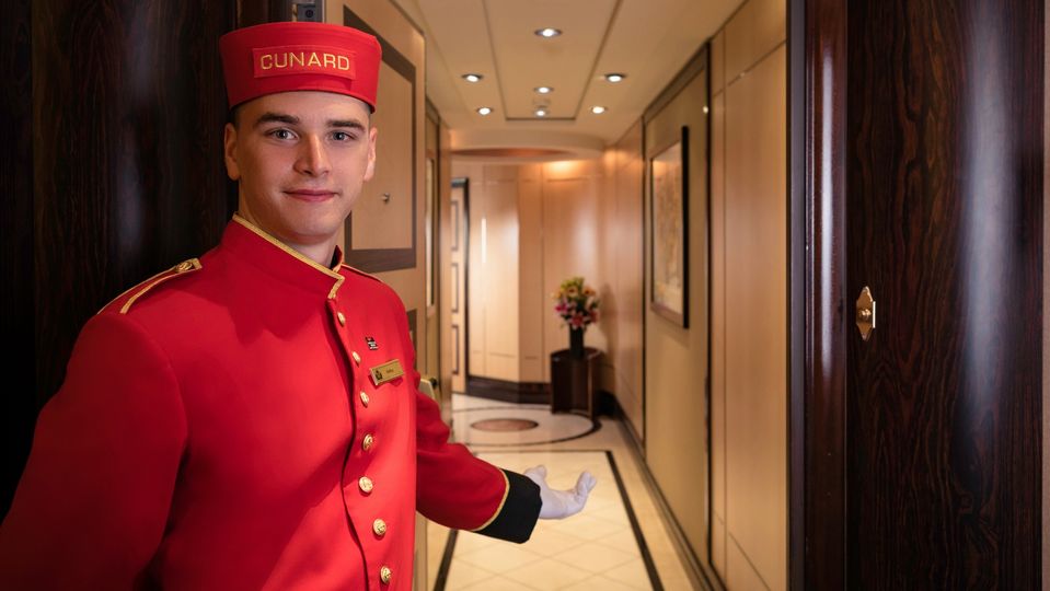 White Star Service puts you at ease the moment you cross the gangway. © Cunard