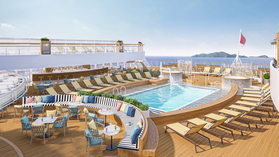 Queen Anne’s Panorama Pool Club is destined to be a popular hangout. © Cunard
