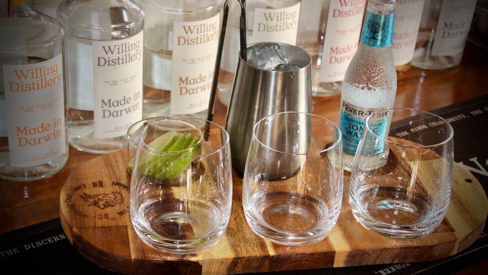 Willing Distillery's gin, vodka and liqueurs are all made in Darwin.