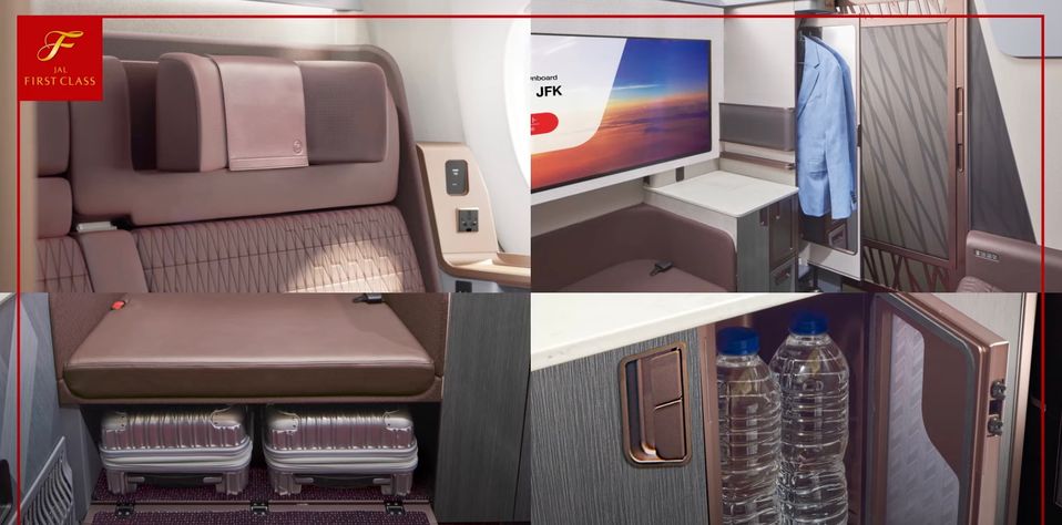 JAL's new A350 first class suite.