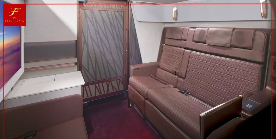 JAL's new A350 first class suite.