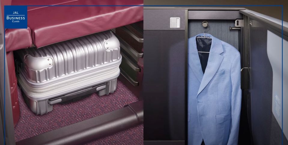 JAL's new A350 business class suite.