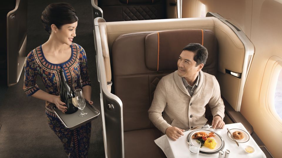 First class upgrades on Singapore Airlines are the ultimate in inflight luxury.